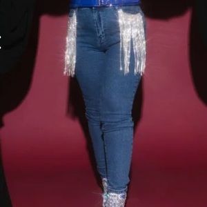 Rhinestone Skinny Jeans (Size 13)
